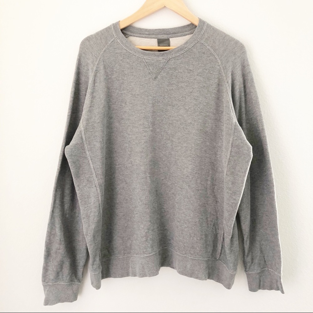 Merona Gray Ribbed Sweater Sz Large